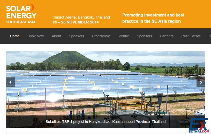 2014年东南亚太阳能展览会11月25日至26日在IMPACT举行